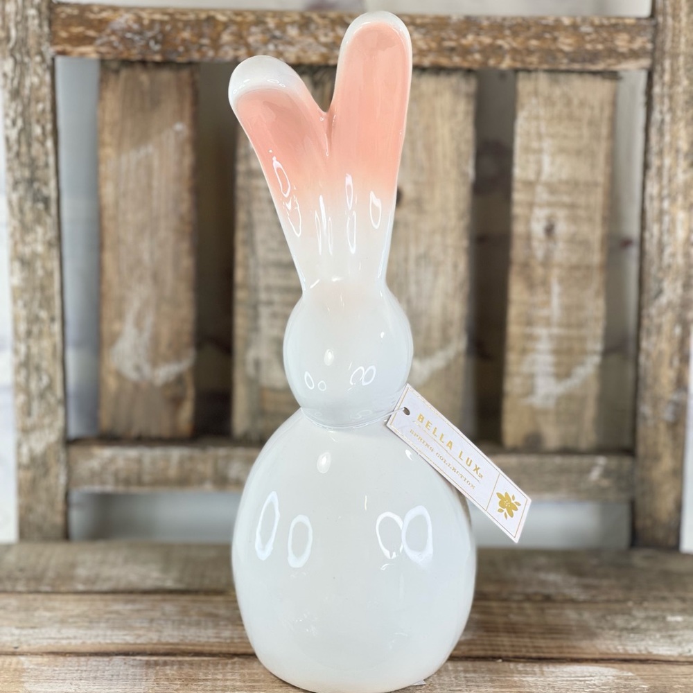Bunny with Pink Ears 9”H
